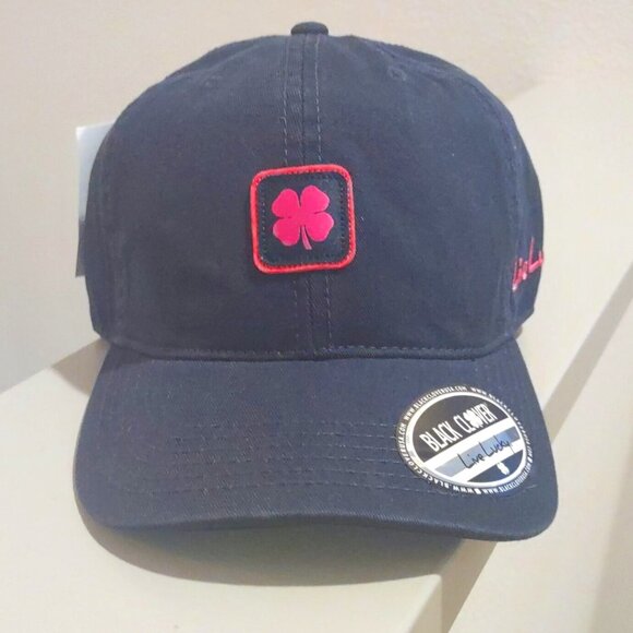Black Clover Sunny Fields Baseball Cap Adjustable Unisex Navy with Pink … - Picture 1 of 7